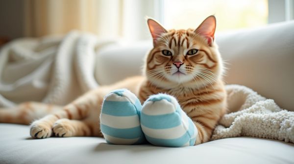 Protégez les pattes de votre chat avec des chaussons confortables